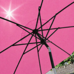 Garden Market Place The Garden Marketplace Garden Parasol 2.7M With Tilt And Crank Handle, Polyester Canopy And 38mm Aluminium Pole Pink - thumbnail 3