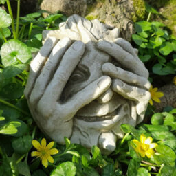 Burgess Peeping Green Man Stone Hanging Plaque Ivy Outdoor Statue Decor Garden Ornament - thumbnail 3