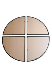 Mirroroutlet The Quadrants Black Xl Circular Metal Wall Mirror Made Up Of 4 Parts 140 X 140Cm - thumbnail 6