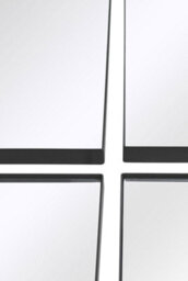 Mirroroutlet The Quadrants Black Xl Circular Metal Wall Mirror Made Up Of 4 Parts 140 X 140Cm - thumbnail 4