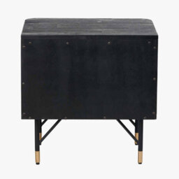 Pacific Lifestyle Fiji Black Acacia Wood And Natural Rattan Bedside Table With Drawer - thumbnail 7
