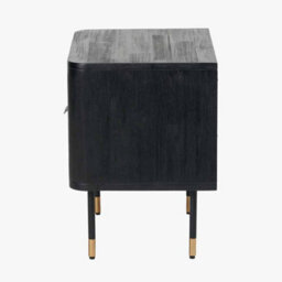 Pacific Lifestyle Fiji Black Acacia Wood And Natural Rattan Bedside Table With Drawer - thumbnail 6