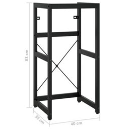 Berkfield Bathroom Washbasin Frame Black 40X38X83 Cm Iron - thumbnail 7