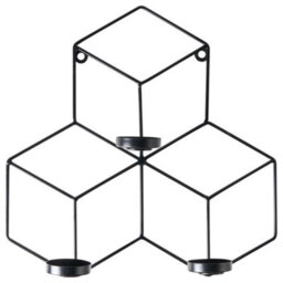 Beliani Wall Candle Holder Tarouca 31 Cm Metal Black - thumbnail 1