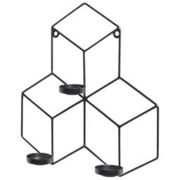 Beliani Wall Candle Holder Tarouca 31 Cm Metal Black - thumbnail 4