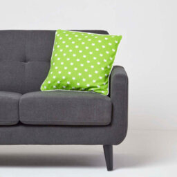 Homescapes Cotton Green Stars Cushion Cover, 45 X 45 Cm - thumbnail 2