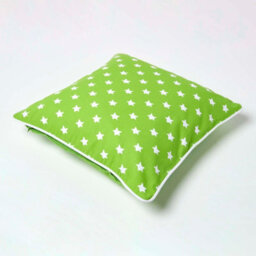 Homescapes Cotton Green Stars Cushion Cover, 45 X 45 Cm - thumbnail 4