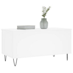 Berkfield Coffee Table White 90X44.5X45 Cm Engineered Wood - thumbnail 4