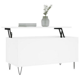 Berkfield Coffee Table White 90X44.5X45 Cm Engineered Wood - thumbnail 3