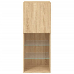 Walplus Tv Cabinet With Led Lights Sonoma Oak 40.5X30X102 Cm - thumbnail 9