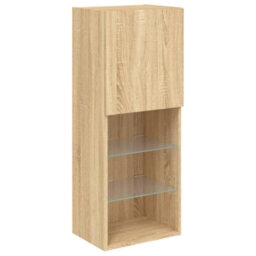 Walplus Tv Cabinet With Led Lights Sonoma Oak 40.5X30X102 Cm - thumbnail 7