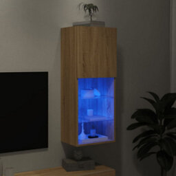 Walplus Tv Cabinet With Led Lights Sonoma Oak 40.5X30X102 Cm - thumbnail 5