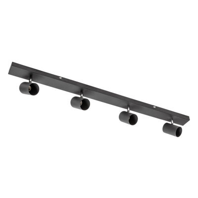 CGC Lighting Cgc Veneto Black Gu10 Ceiling Spotlight Four Head Adjustable Bar Light - image 1