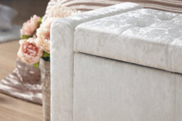 Gfw Verona Crushed Velvet Storage Ottoman Bench Oyster - thumbnail 4