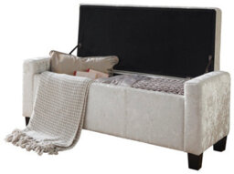 Gfw Verona Crushed Velvet Storage Ottoman Bench Oyster - thumbnail 7