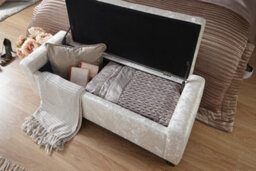 Gfw Verona Crushed Velvet Storage Ottoman Bench Oyster - thumbnail 3