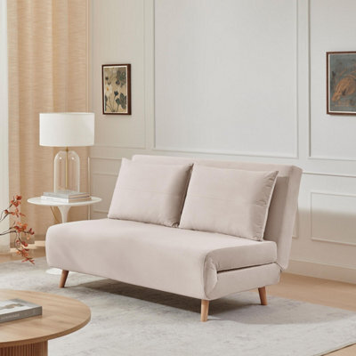 Furniturebox Uk Bobby Pale Pink Velvet Double Folding Sofa Bed - image 1