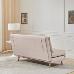 Furniturebox Uk Bobby Pale Pink Velvet Double Folding Sofa Bed - thumbnail 3