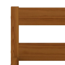 Berkfield Bed Frame Honey Brown Solid Pine Wood 100X200 Cm - thumbnail 5