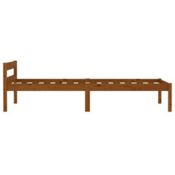 Berkfield Bed Frame Honey Brown Solid Pine Wood 100X200 Cm - thumbnail 4