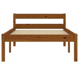 Berkfield Bed Frame Honey Brown Solid Pine Wood 100X200 Cm - thumbnail 3