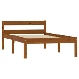 Berkfield Bed Frame Honey Brown Solid Pine Wood 100X200 Cm - thumbnail 2