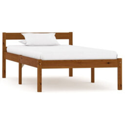 Berkfield Bed Frame Honey Brown Solid Pine Wood 100X200 Cm - thumbnail 1