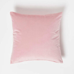 Homescapes Pink Velvet Cushion, 45 X 45 Cm - thumbnail 3