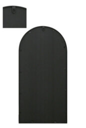 Mirroroutlet The Arcus Black Metal Framed Arched Garden Wall Mirror 80Cm X 40Cm - thumbnail 4