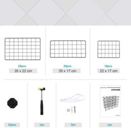 Songmics Shoe Cabinet Modular Mesh Panel Organizer For Entryway Hallway Bedroom With Rubber Mallet Anti-Tip Kit Black - thumbnail 4