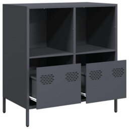 Berkfield Sideboard Anthracite 68X39X73.5 Cm Cold-Rolled Steel - thumbnail 5