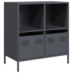 Berkfield Sideboard Anthracite 68X39X73.5 Cm Cold-Rolled Steel - thumbnail 2