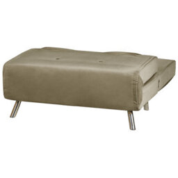 Beliani Olive Green Velvet Sofa Bed Single Sleeper Fold-Out 100 X 191 X 89 Cm - thumbnail 8