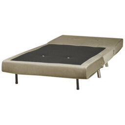 Beliani Olive Green Velvet Sofa Bed Single Sleeper Fold-Out 100 X 191 X 89 Cm - thumbnail 5