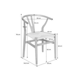 Sweeek - Pair Of Wooden Chair With Rope Seat Brown 54.5X53X76 Cm - Cecile - thumbnail 9