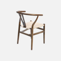 Sweeek - Pair Of Wooden Chair With Rope Seat Brown 54.5X53X76 Cm - Cecile - thumbnail 2