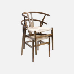 Sweeek - Pair Of Wooden Chair With Rope Seat Brown 54.5X53X76 Cm - Cecile - thumbnail 3