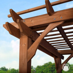 Backyard Discovery Cedar Wood Trellis Roof Outdoor Patio Pergola 3.7M X 3.1M (12Ft X 10Ft) - thumbnail 2