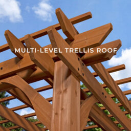 Backyard Discovery Cedar Wood Trellis Roof Outdoor Patio Pergola 3.7M X 3.1M (12Ft X 10Ft) - thumbnail 3