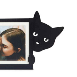 Balvi Black Photo Frame Novelty Metal Cat Single Picture Display - thumbnail 2