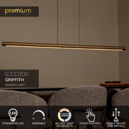 Lucide Premium Griffith Pendant Light - Led Dim. Cct 1X33W 2700K/4000K - Bronze - thumbnail 2