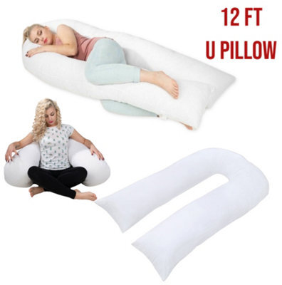 ARLinens 12Ft U Shape Pillow Full Body Support Multi Purpose Use Maternity Pregnency Orthopeadic Big U Pillow - image 1