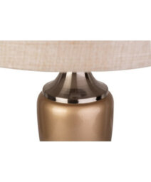 Lighting Supermarket Large Malham Champagne Gold And Silver Classic Ceramic Table Lamp And Shade - thumbnail 3