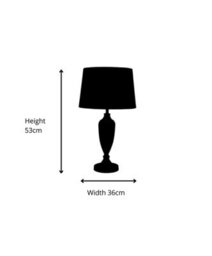 Lighting Supermarket Large Malham Champagne Gold And Silver Classic Ceramic Table Lamp And Shade - thumbnail 6