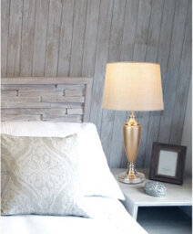Lighting Supermarket Large Malham Champagne Gold And Silver Classic Ceramic Table Lamp And Shade - thumbnail 5