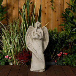 Ethereal Stone Guardian Angel Statue - thumbnail 6
