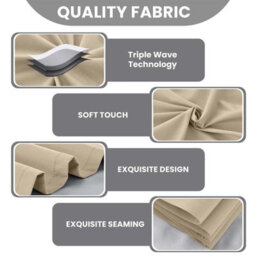 Imperial Rooms Blackout Curtain-Thermal Ready Made Eyelet Curtain (2 Panel) For Living Room Curtain Cream, (W)2.28Mx(L)1.83M - thumbnail 3