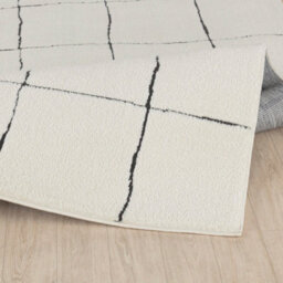 Livabliss Freud-Modern Ivory Black High Pile Living Dining Bedroom Rug 160 X 213 Cm Easy Care, Non Shedding - thumbnail 4