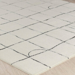 Livabliss Freud-Modern Ivory Black High Pile Living Dining Bedroom Rug 160 X 213 Cm Easy Care, Non Shedding - thumbnail 6