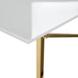 Beliani Coffee Table Emporia Tempered Glass White/ Gold - thumbnail 5